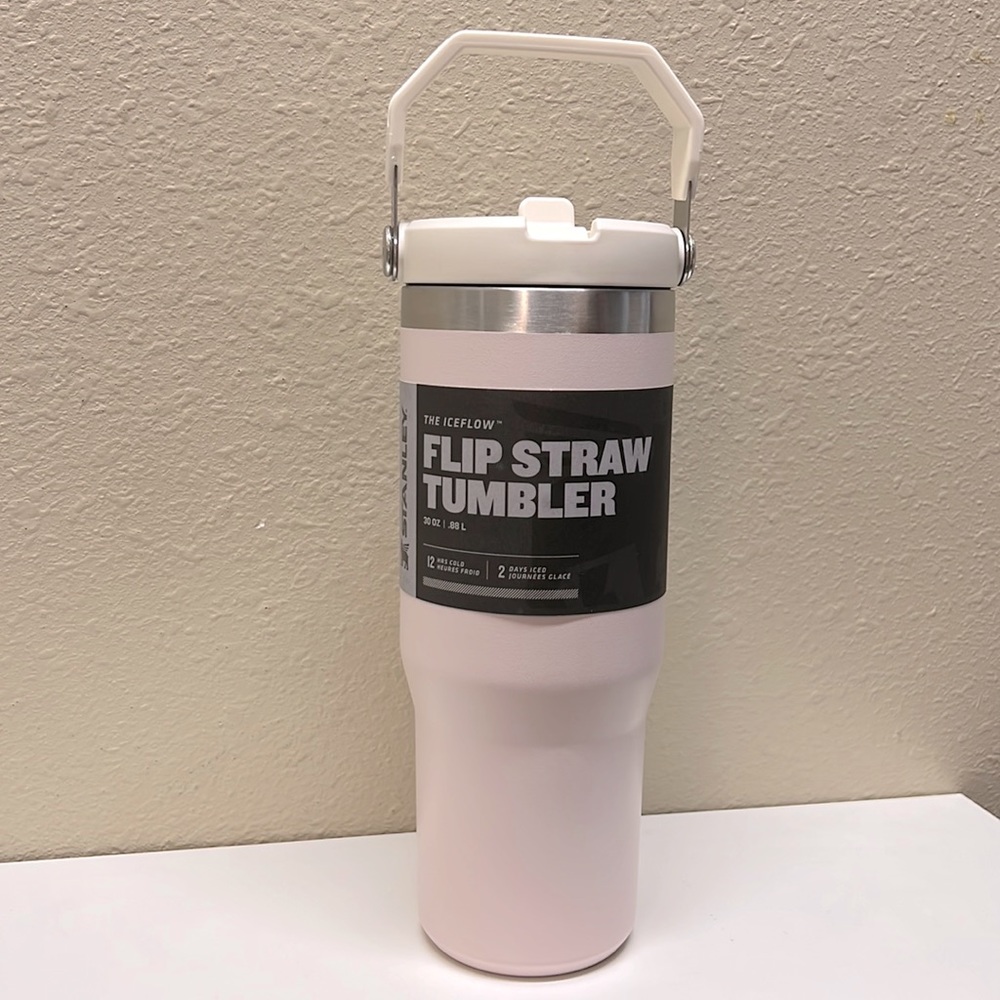 Stanley 30oz IceFlow Flip Straw Tumbler Rose Quartz